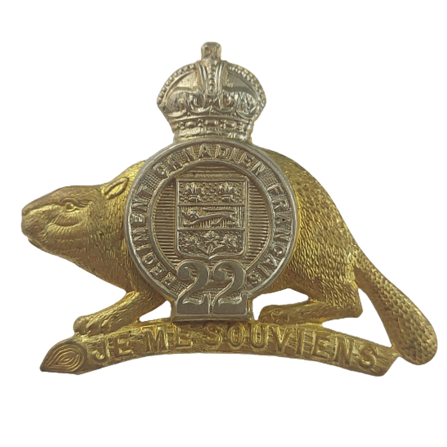 WW2 Canadian R22R Royal 22nd Regiment Cap Badge