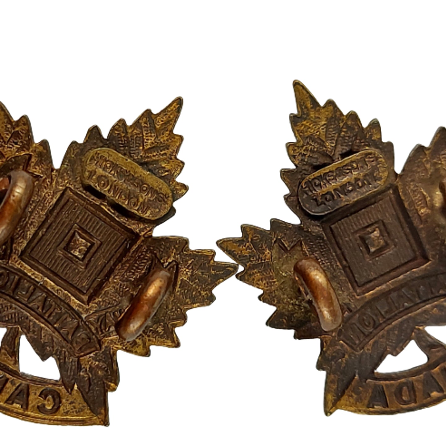 WW1 Canadian CRT Medal Pair With Badging And Insignia 11th Railway Troops