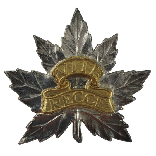 WW2 Canadian VIII REECE Officer's Cap Badge