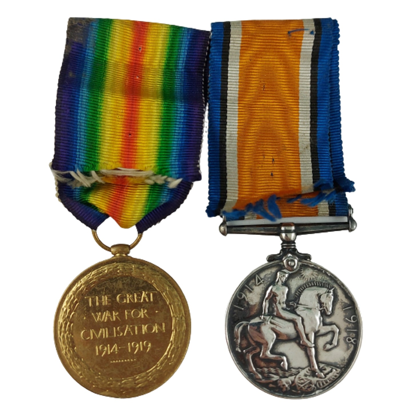 WW1 Medal Pair 42nd Battalion - Royal Highlanders Of Canada