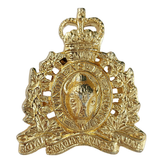 RCMP Royal Canadian Mounted Police Stay Brite Collar Badge