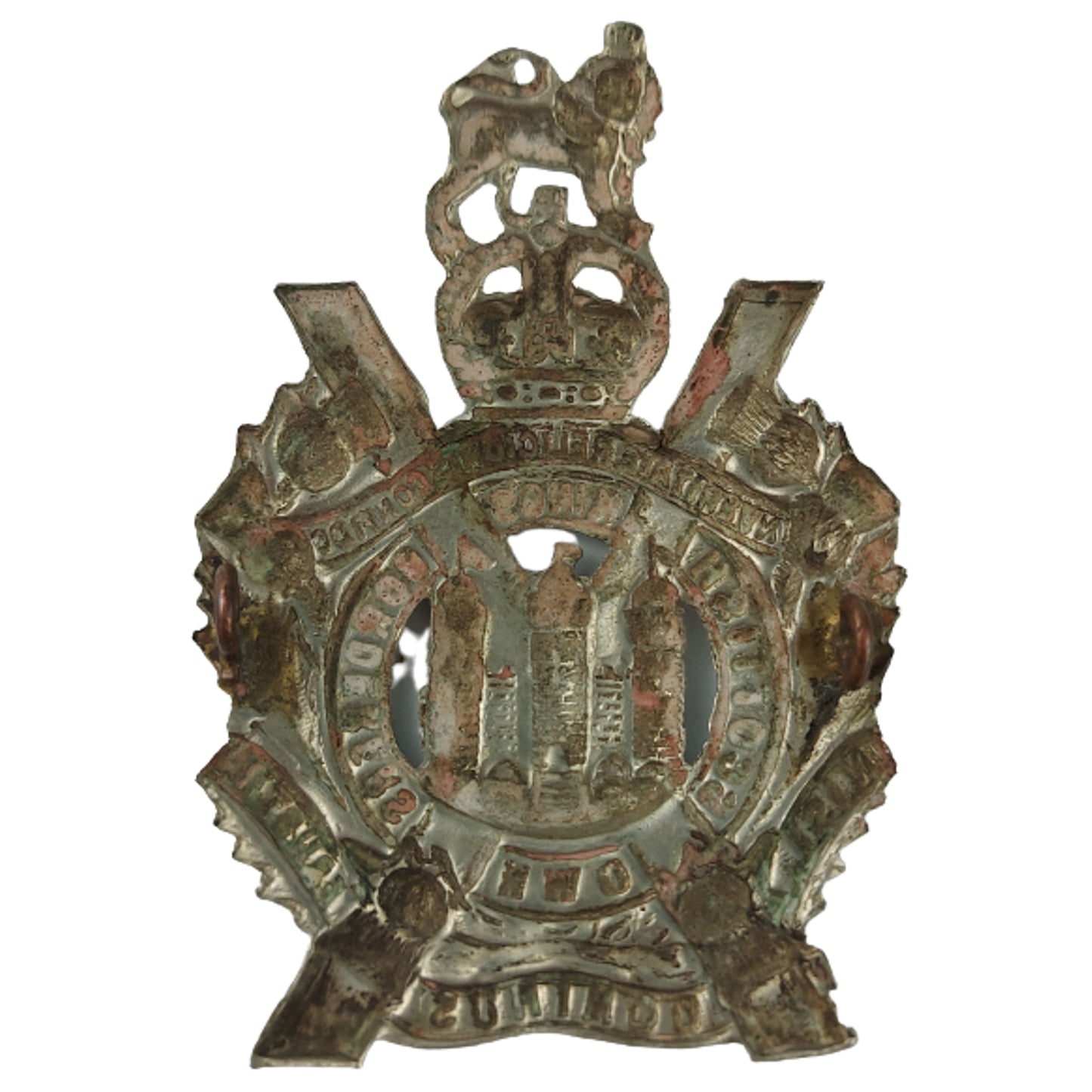 WW1 - WW2 British The King's Own Scottish Borderers Cap Badge