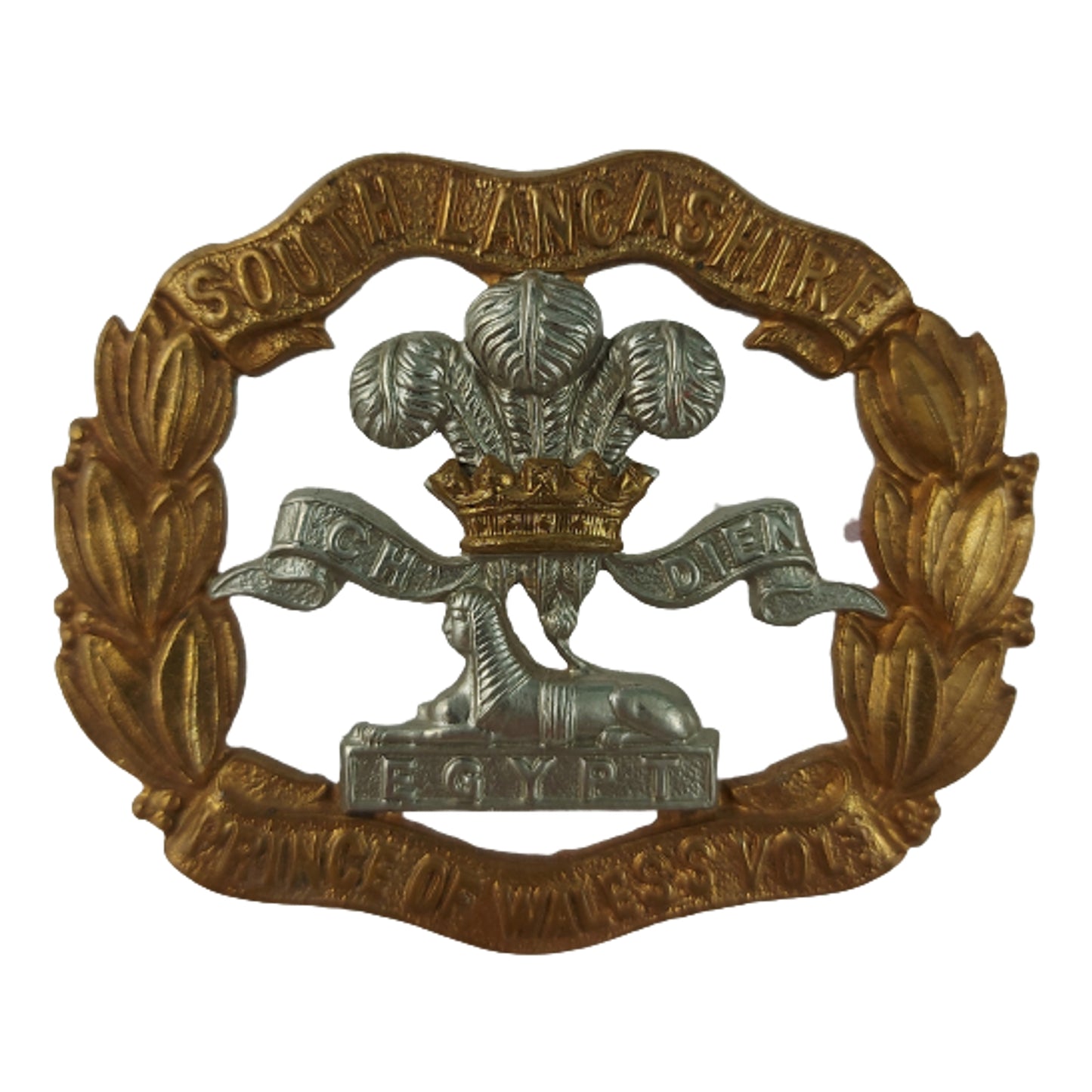 WW2 British South Lancashire Regiment Cap Badge