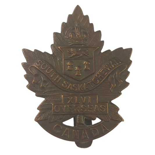 WW1 Canadian 46th Battalion Cap Badge - Regina Saskathewan