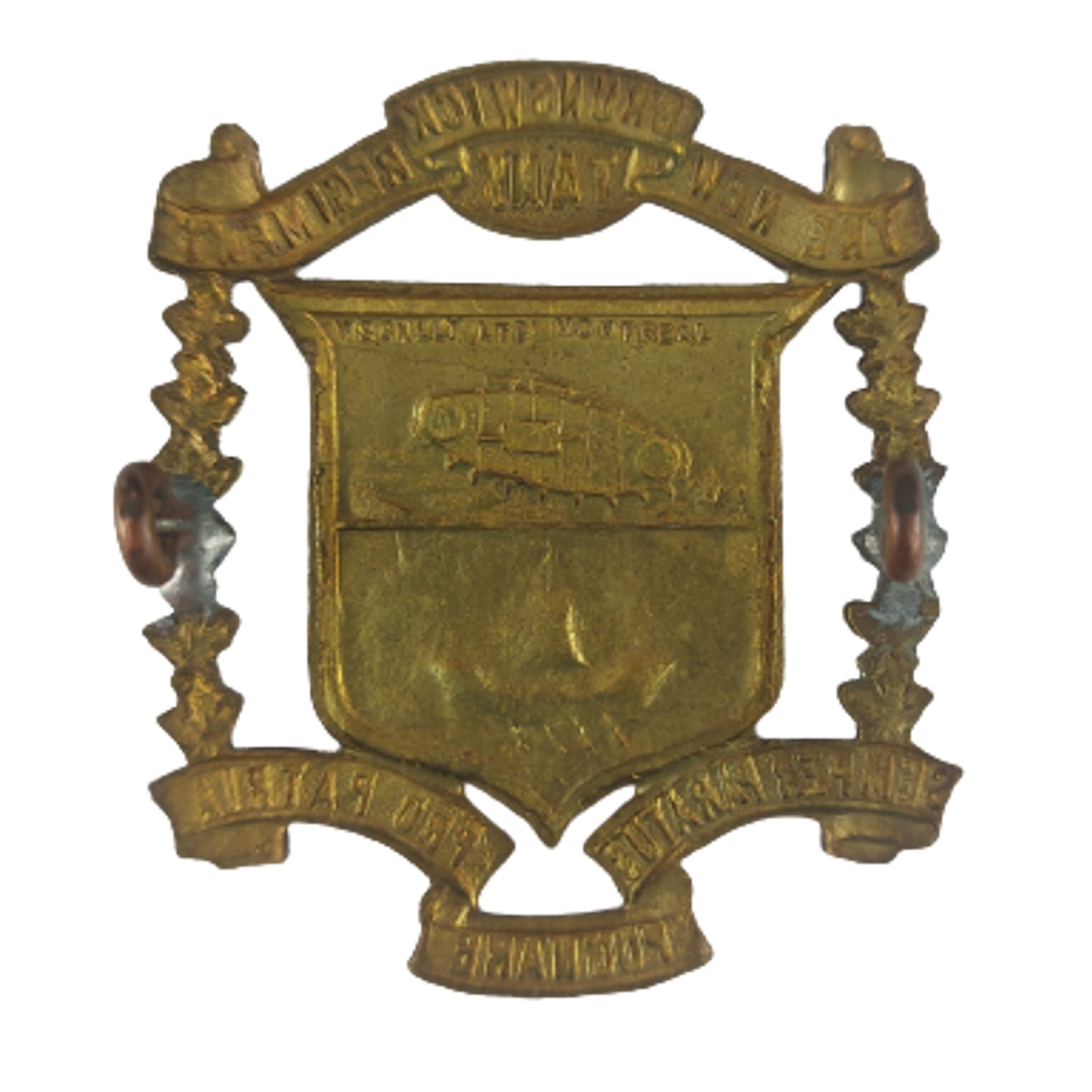 WW2 The New Brunswick Tank Regiment Cap Badge - Scully