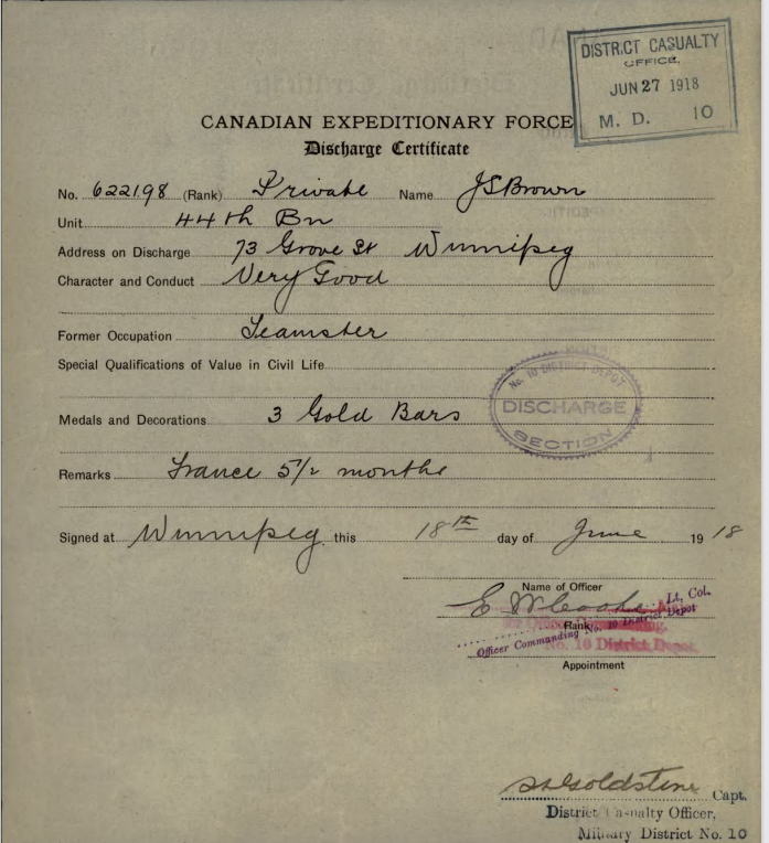 WW1 Canadian Medal Pair - 44th Battalion Winnipeg Manitoba