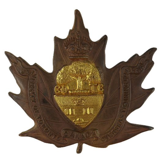 WW1 Canadian University Of Toronto Overseas Cap Badge - Ellis 1918