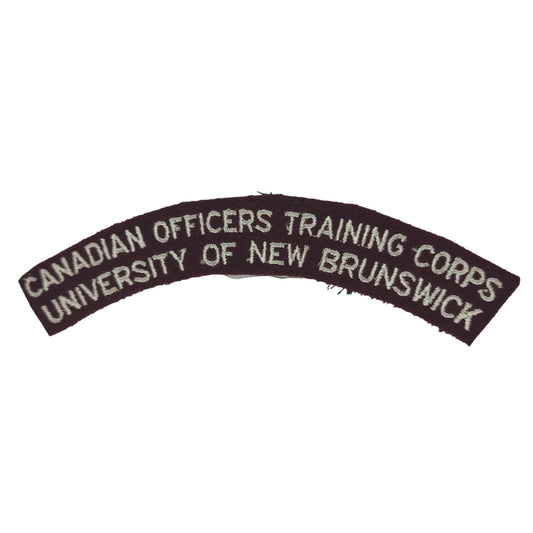 COTC Canadian Officer Training Corps University Of New Brunswick Shoulder Title