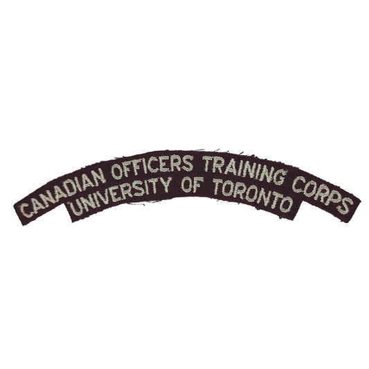 WW2 COTC Canadian Officer Training Corps University Of Toronto Shoulder Title