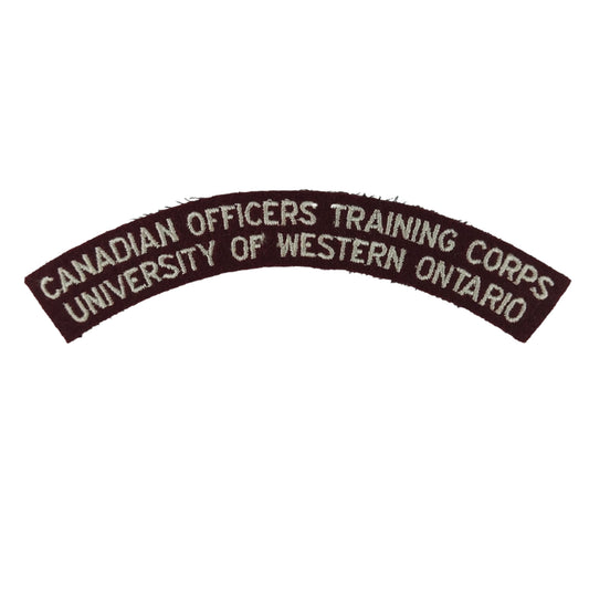 WW2 COTC Canadian Officer Training Corps University Of Western Ontario Shoulder Title