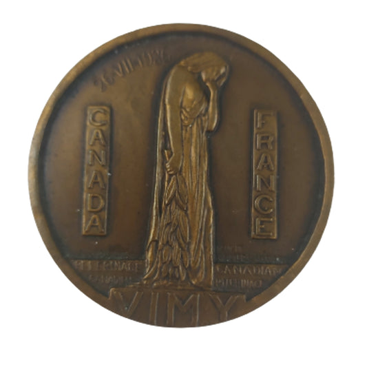 Canadian Vimy Pilgrimage Souvenir Medal 1936