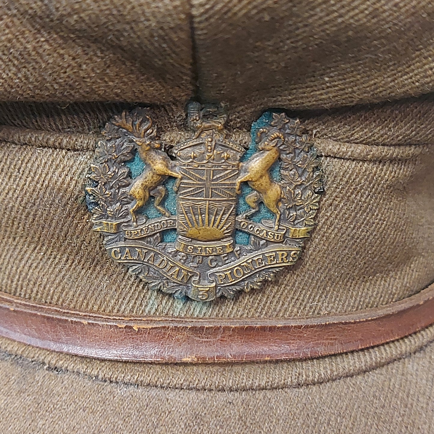 WW1 3rd Canadian Pioneers Visor Cap