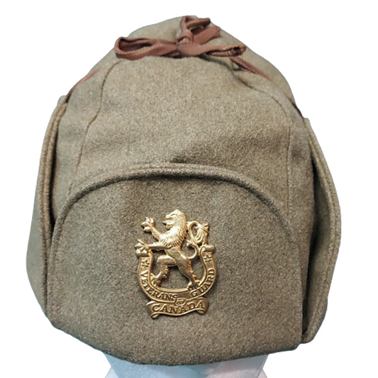 WW2 Veterans Guard Of Canadian Winter Brill Cap With Badge