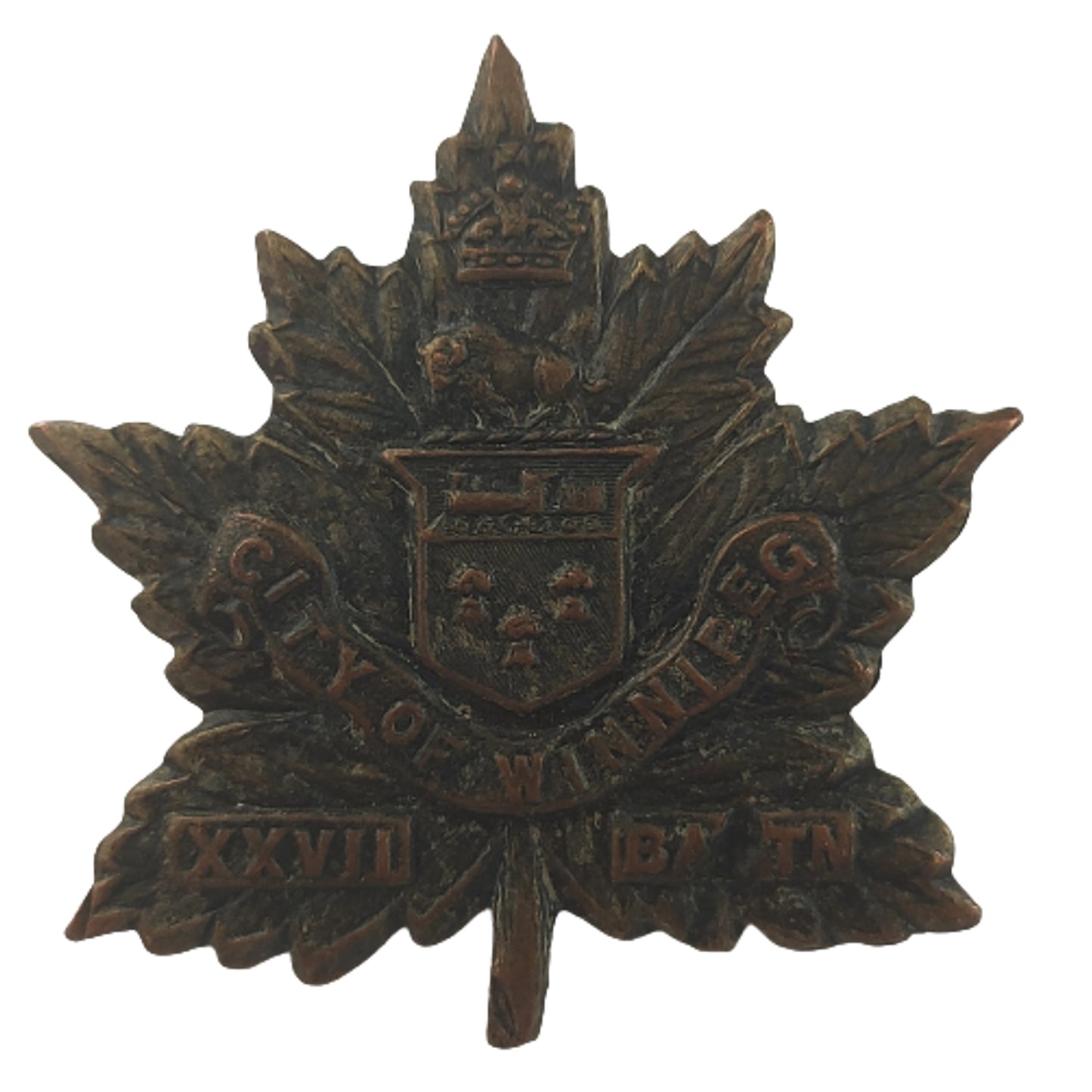 WW1 Canadian 27th Battalion Cap Badge - Winnipeg Manitoba