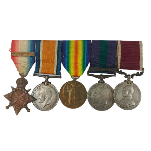 WW1 British Medal Trio With General Service Medal And LSGC Long Service Good Conduct Medal