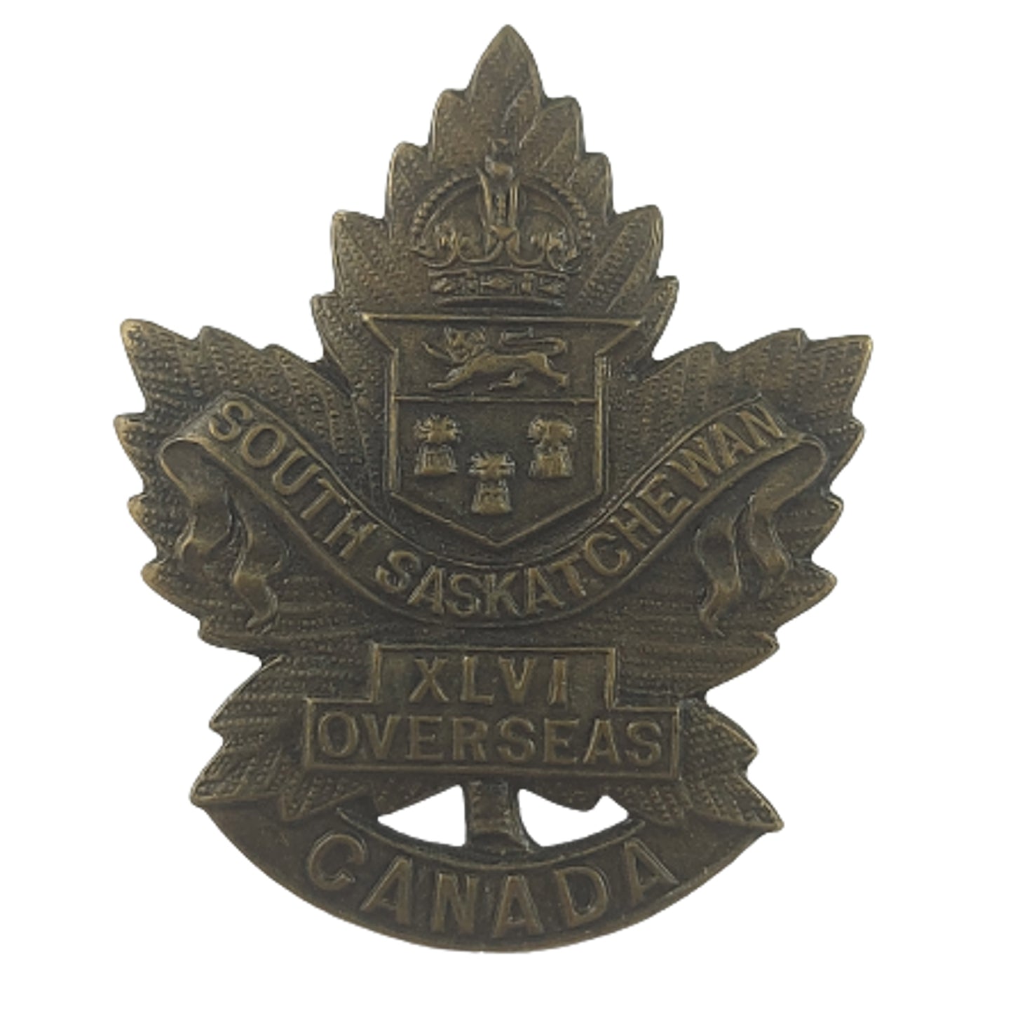 WW1 Canadian 46th Battalion Collar Badge - South Saskatchewan