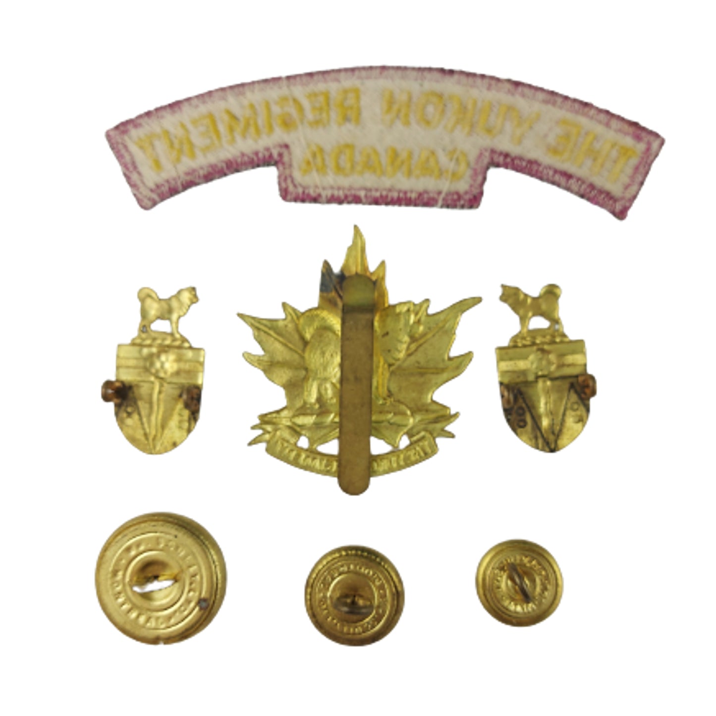 Post WW2 Canadian Yukon Regiment Insignia Grouping